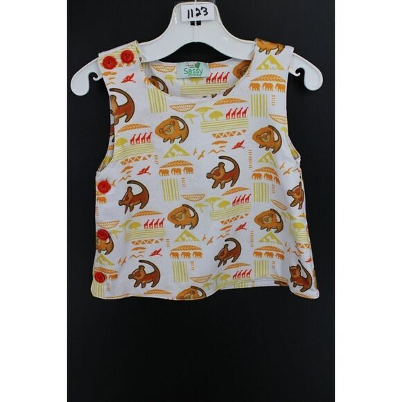 SASSY STITCHES DIAPER SET OUTFITS LION king Safari ANIMALS 18M - Picture 2 of 11
